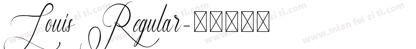 Louis Regular字体转换